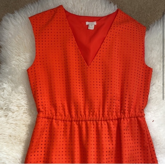 J Crew Orange Midi Dress - Picture 3 of 8